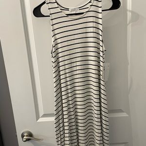 White with blue stripes